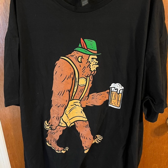 Oktoberfest Black Tee with Bigfoot - Picture 1 of 4